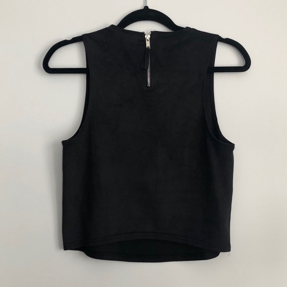 ✨3/$30✨ ZARA BLACK SUEDE CROP TOP - Picture 3 of 5